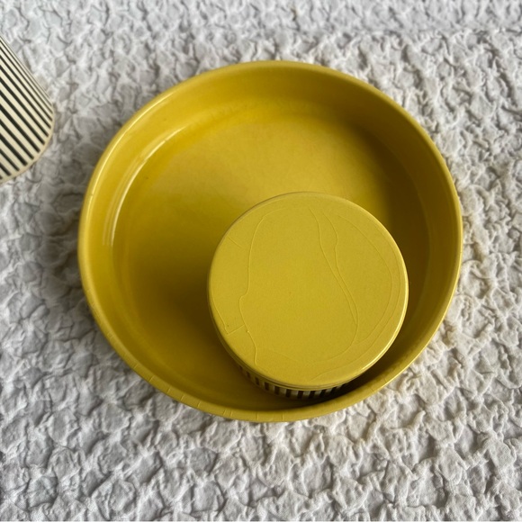 Vintage Hornsea Summertime Cruet set salt & pepper shaker mustard pot & dish MCM - Picture 6 of 16